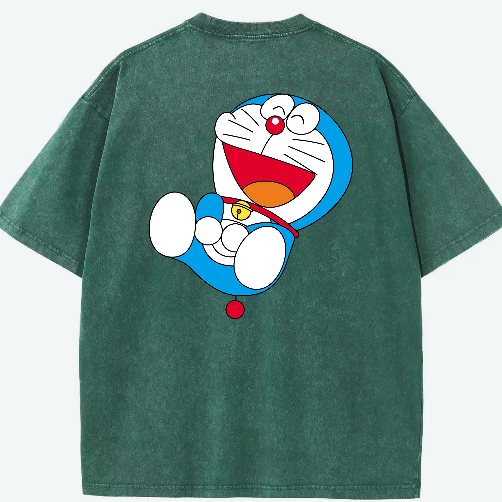 （画像用） ドラえもん Doraemon 綿100% ヴィンテージ風 半袖Tシャツ（背面プリント）